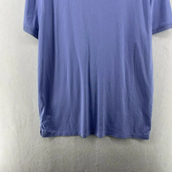 Calvin Klein Polo Shirt Mens XL Indigo Purple Collared Button Front Short Sleeve - Picture 9 of 12
